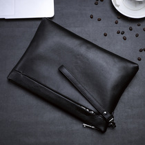  2021 new leather handbag mens trend Korean version of the handbag large-capacity sheepskin soft leather mens hand-held envelope bag