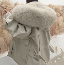 Parker uniform womens length 2021 new fox fur collar fur coat Rex rabbit hair liner detachable coat