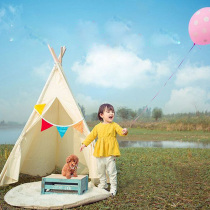 Childrens photography props triangle white tent creative Indian Baby Game house exterior childrens photo props