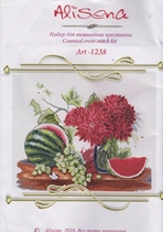 Luo Luo Alisena 1238 Fruit watermelon grape and Dalit chrysanthemum cross stitch redraw XSD source file