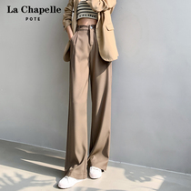 Lasciabel Western dress pants with high waist and small sub loose sense drag straight cylinder lengthened casual wide-legged pants spring and autumn
