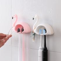 Electric toothbrush shelve free of punching toothbrush holder placement bracket wall-mounted 2 people toothbrush holder to put toothbrush deity