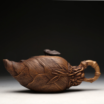 Purple Sand Pot Taiwan Return to the Old One factory Handmade old teapot Ming and Qing Dynasty Chen Ming Dynasty Old Section Clay Bamboo Shoot Know Foot Pot