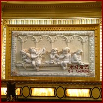 Sandstone round carving sculpture Sandstone relief mural Club Hotel bar KTV background European-style character relief