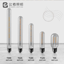 LED Edison bulb E27 retro long strip T300T125T45 imitation tungsten wire lamp creative bulb