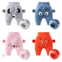 Two-year-old baby baby children plus cotton ass big girl baby baby Jia pants autumn and winter high waist baby autumn trousers