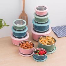 Kitchen Stainless Steel Fruit Refreshing box Seal insulated soup bowl with cover student canteen for lunch box Blister Noodle Bowl