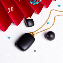 Zhao Jewelry Hetian Jade Moyu 18K gold inlaid necklace pendant Sheep fat grade Moyu hand string earrings ring ear line