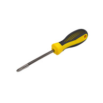 3 inch two-color plastic handle screwdriver chrome vanadium alloy steel screwdriver with hard screwdriver