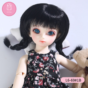  1/6 bjd SDWiG Chinatsu Chiraxia Same paragraph Small Braid Wig Braid All-Matching L6-69 #1B bhiner bjd fashion