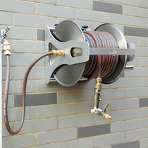 Metal car wash water gun head set high pressure water grab watering hose Household hanging water pipe storage rack car reel