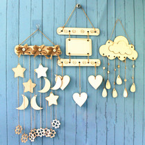 Creative Dream Catcher Net wind bell hanging ornaments kindergarten hanging handmade DIY ring white embryo pure wood ceiling room pendant