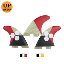 UPSURF Surfing tail fin surfboard fin fish fin Double Tabs 2 glass fiber honeycomb tail rudder accessories