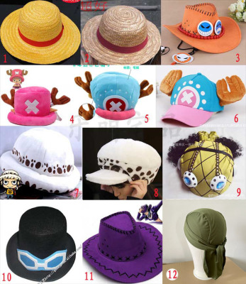 ONE PIECE Portgas D Ace Cosplay Adulto Unisex Cap Acessórios Do Traje De  Halloween Dos Desenhos Animados Verão Chapéu De Sol Ocasional Praia (BP)