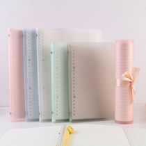 suge with transparent candy color a5 checkered loose-leaf hipster salt ins detachable grid Handbook