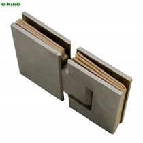 Stainless steel 180 degree glass clip bathroom glass hinge glass hinge brushed glass clip