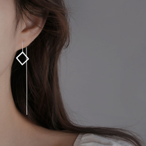 Miss Z Miss Geometric Earline 2021 New Tide Ear Line Female Pure Silver Ear Line Brief Lukewarm Wind Earrings With A Slim Face