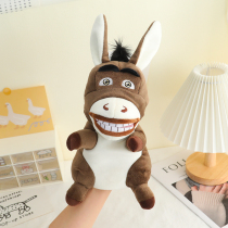 Gross Donkey Hand Puppet Toy With Zhangs Mouth Able To Move Gloves Doll Children Acting Dolls Parent-child Interactive Girlfriend Gift