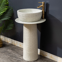 Pillar basin integrated household toilet ceramic washbasin balcony floor-standing pool garden column washbasin