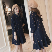 Pregnant women dress fashion in spring fashion 2023 new long - sleeved long - sleeved and thin - working dress