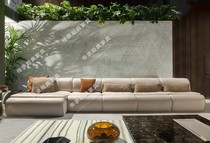 Milano post-modern light luxury minimalist corner Napa leather sofa large and small apartment living room sofa