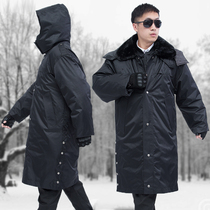 Winter long military cotton coat men thick multi-functional security work cotton clothing cold and warm labor protection northeast cotton jacket