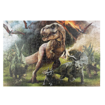 Genuine Jurassic dinosaur jigsaw puzzle barking dragon 300 pieces flat picture paper first grade 8-9-year-old boy gift