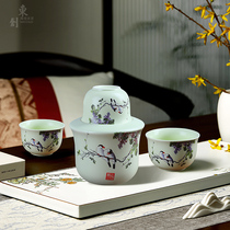 Jingdezhen ceramic wine Ware two two liquor yellow wine warm pot hot hot hot pot household wine kit wine set