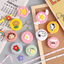 Cute Mini small tape measure student clothing meter ruler waist circumference waist circumference hip circumference measuring ruler with girl heart soft ruler
