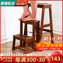 Jiayi solid wood ladder stool stair home bench dual-purpose shoe changing stool multi-function folding stool stair chair