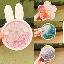 Diy acrylic creative quicksand cherry blossom round coaster custom ins wind star anime peripheral Doujin custom