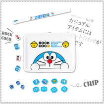 Doraemon mahjong tiles cartoon dormitory household hand rubbing machine with crystal mini small portable cute mahjong tiles