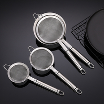 304 stainless steel colander hand-held juice soy milk filter mesh slag separator baby food supplement filter flour sieve
