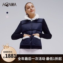 HONMA2021 New Golf Womens down jacket lamb cashmere neckline stand collar design goose down padded