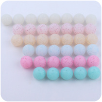 15mm crystal printed food grade silicone beads DIY jewelry pacifier chain dental glue bracelet necklace accessories