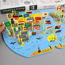 Large three-dimensional world flag toy kindergarten childrens flag teaching aids know 36 national sections