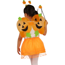 Halloween childrens costumes kindergarten girls show skirt butterfly wings dress elf witch pumpkin clothes