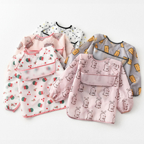 Full body waterproof light and soft bib long sleeve baby coat umbrella children and toddlers eating and dressing