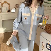 Air cotton moon clothes pregnant womens pajamas Womens Spring and Autumn Winter post-natal feeding and nursing thick warm 11th 12 months