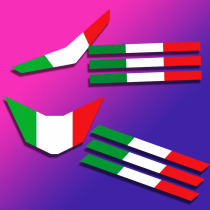 Italian tricolor Ducati Apulia helmet sticker motorcycle sticker car tail sticker waterproof reflective decal
