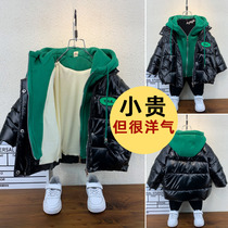 Boy fried street cotton coat coat 2021 new foreign style childrens winter clothes baby down cotton coat boy thick cotton padded jacket