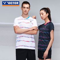 VICTOR VICTOR victory badminton mens and womens sportswear breathable quick-drying new V-neck 90000