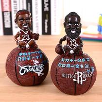 Lovers gift Star dolls hand accessories living room nostalgic ornaments NBA doll James same Money Bank