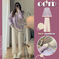 Pregnant women winter suit fashion 2021 new autumn and winter net red coat spring sweater women's long winter