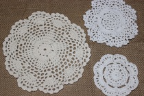 Handmade crochet cotton thread Lace mat Lace coaster Photo props shooting shadow background beautiful small fresh