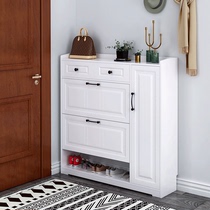 Introduction European-style shoe cabinet storage porch flip bucket large capacity home door simple modern door Hall Cabinet white shoe rack