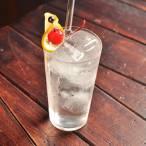 Bar bartender Wood Village salesperson series thin bottom Colin Cup FIZZ glass cocktail glass sea wave Cup golden tonic Cup