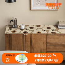 ins Leather side cabinet mat Tablecloth Waterproof and oil-proof leave-in entrance shoe cabinet mat Corner cabinet rectangular chest of drawers mat