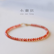 Pretend to be red rope 2mm super natural southern red agate hand string female 3mm very thin bracelet Baoshan Baoshan Baoshan ice floating