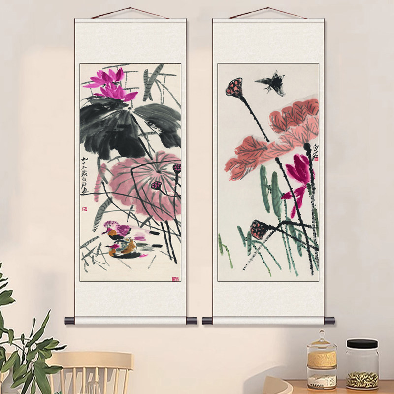 荷花鸳鸯水墨画-荷花鸳鸯水墨画促销价格、荷花鸳鸯水墨画品牌- 淘宝